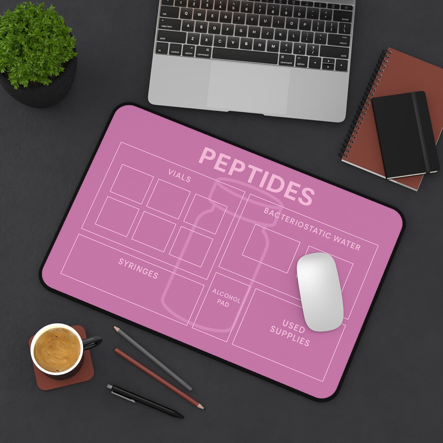Peptide Reconstitution Placemat - Pink